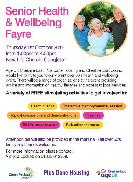 senior health and well-being fayre Congleotn